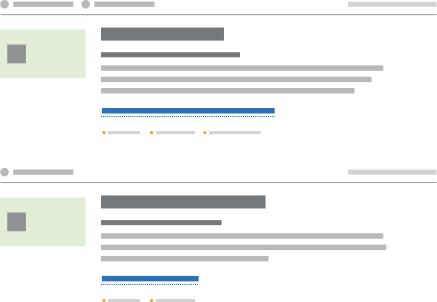 Post preview within a filterable list at breakpoints 601+